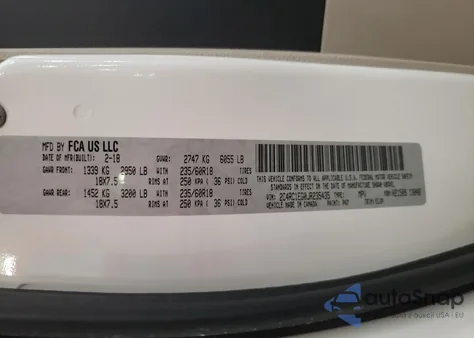 2018 Chrysler Pacifica Touring L Plus из США, поврежденный, VIN 2C4RC1EG0JR235435